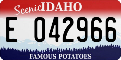 ID license plate E042966