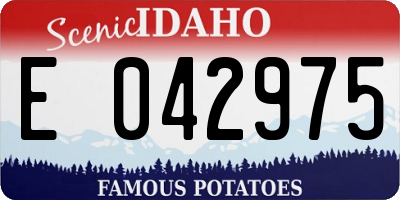 ID license plate E042975
