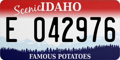 ID license plate E042976