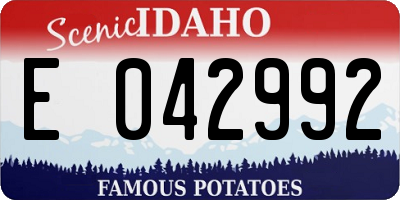 ID license plate E042992