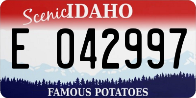 ID license plate E042997