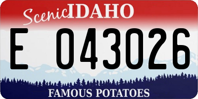 ID license plate E043026