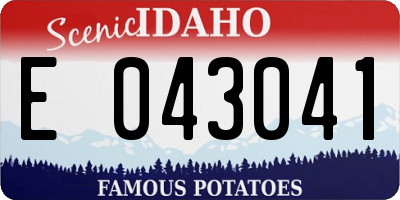 ID license plate E043041