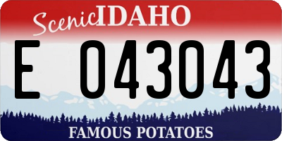 ID license plate E043043