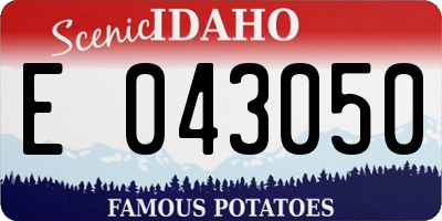 ID license plate E043050