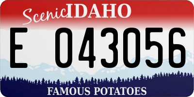 ID license plate E043056