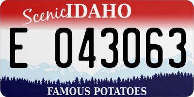 ID license plate E043063
