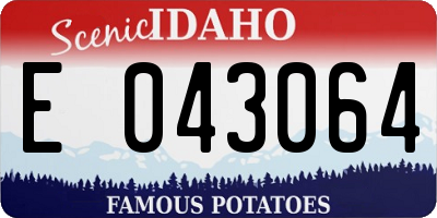 ID license plate E043064