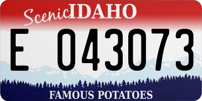 ID license plate E043073