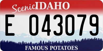 ID license plate E043079