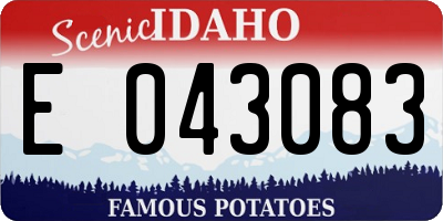 ID license plate E043083