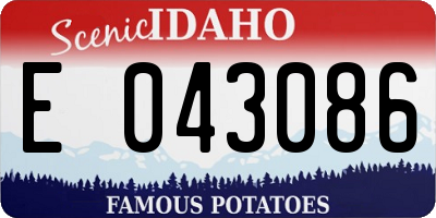 ID license plate E043086