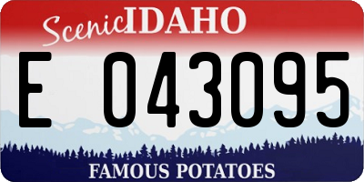 ID license plate E043095