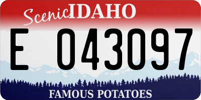 ID license plate E043097