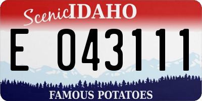 ID license plate E043111