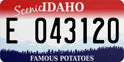 ID license plate E043120