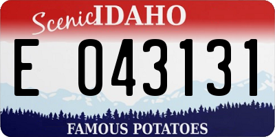 ID license plate E043131