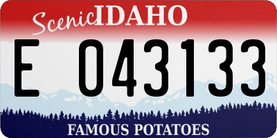 ID license plate E043133