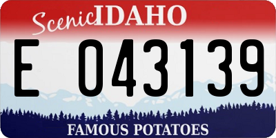 ID license plate E043139