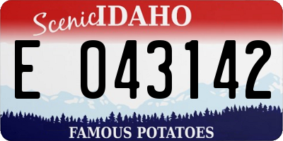 ID license plate E043142
