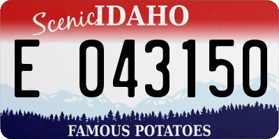 ID license plate E043150