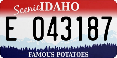 ID license plate E043187