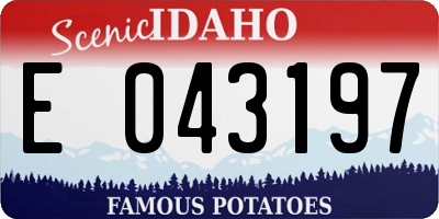 ID license plate E043197