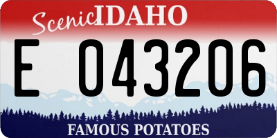 ID license plate E043206