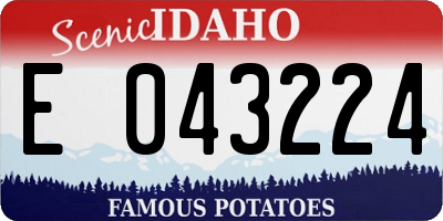 ID license plate E043224