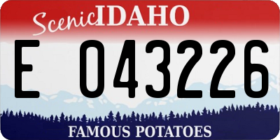 ID license plate E043226