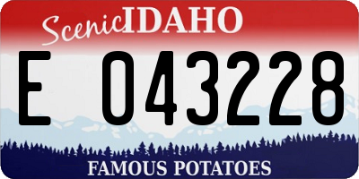 ID license plate E043228