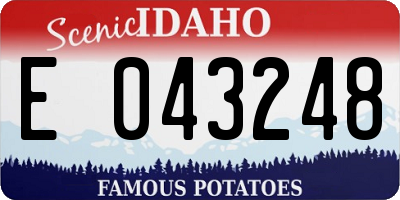 ID license plate E043248
