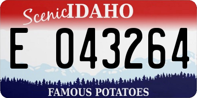 ID license plate E043264