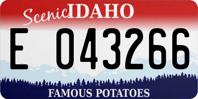 ID license plate E043266