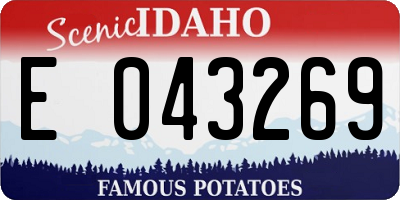 ID license plate E043269