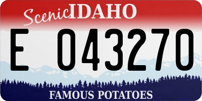 ID license plate E043270