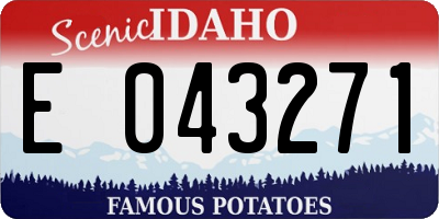 ID license plate E043271