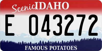 ID license plate E043272