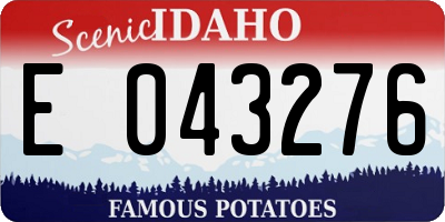 ID license plate E043276