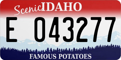 ID license plate E043277