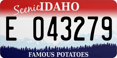 ID license plate E043279