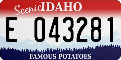 ID license plate E043281
