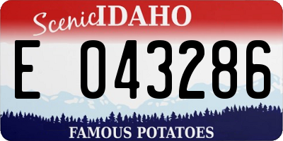 ID license plate E043286