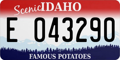 ID license plate E043290