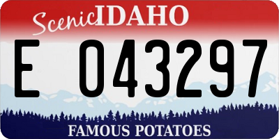 ID license plate E043297