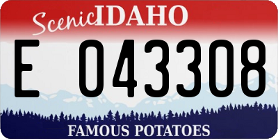 ID license plate E043308