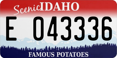 ID license plate E043336