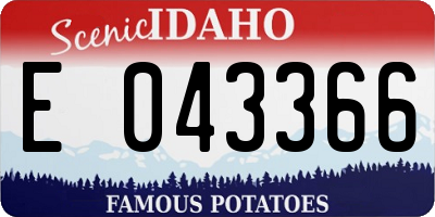 ID license plate E043366