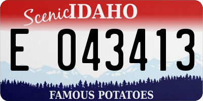 ID license plate E043413
