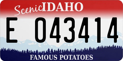 ID license plate E043414
